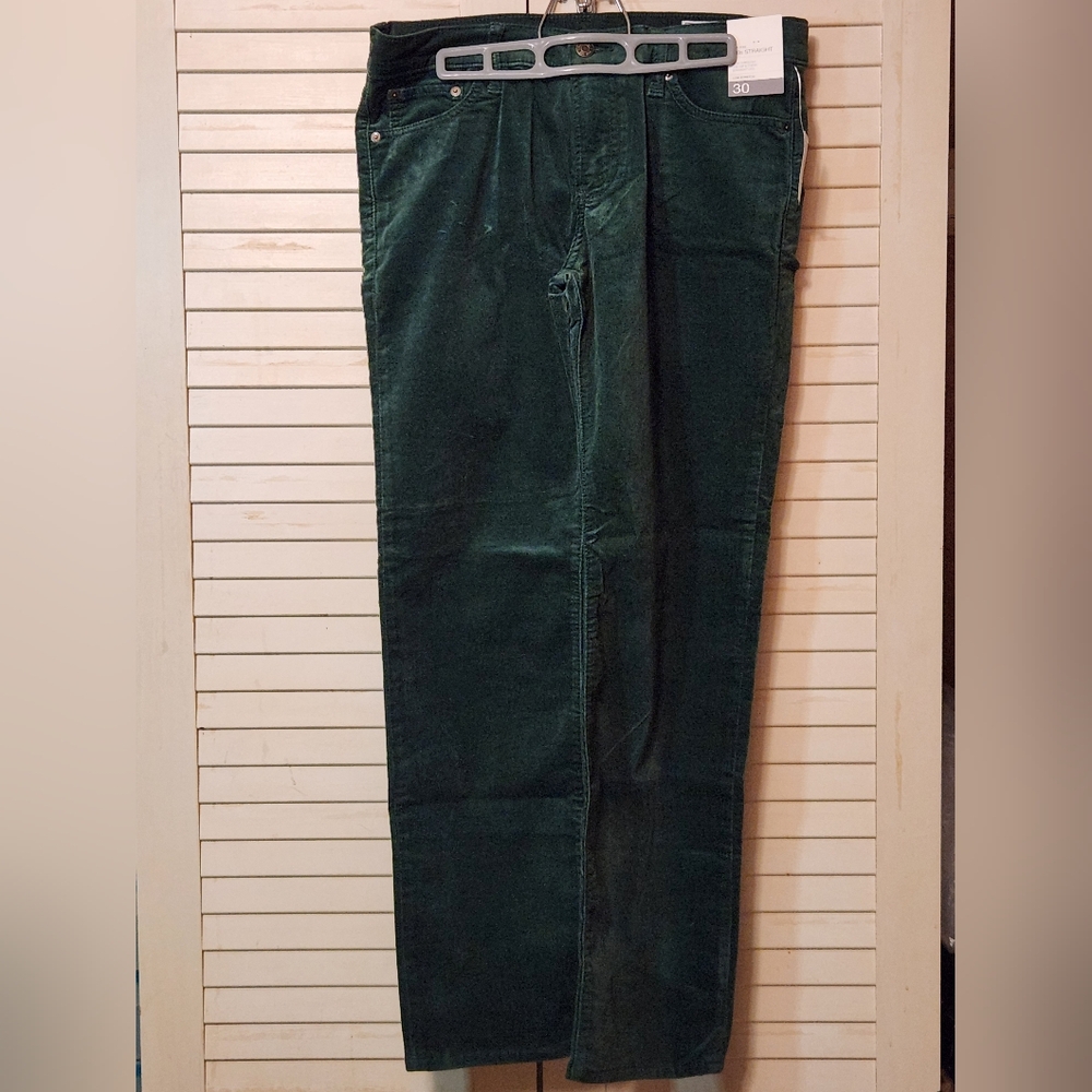 Low Rise Velvet '90s Slim Straight Pants - Picture 12 of 13